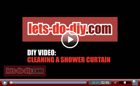 Cleaning a shower curtain - lets-do-diy.com